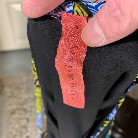 eight Sixty Easy Breezy Multicolor Tribal Print Maxi Dress Beads Collar Size S - Picture 10 of 10